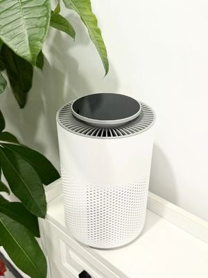 جهاز تنظيف دخان كهربائي أبيض مع 6 واطات - 160x160x246mm